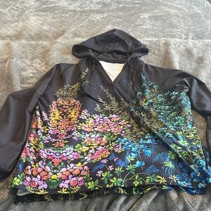 Floral Black Hoodie
